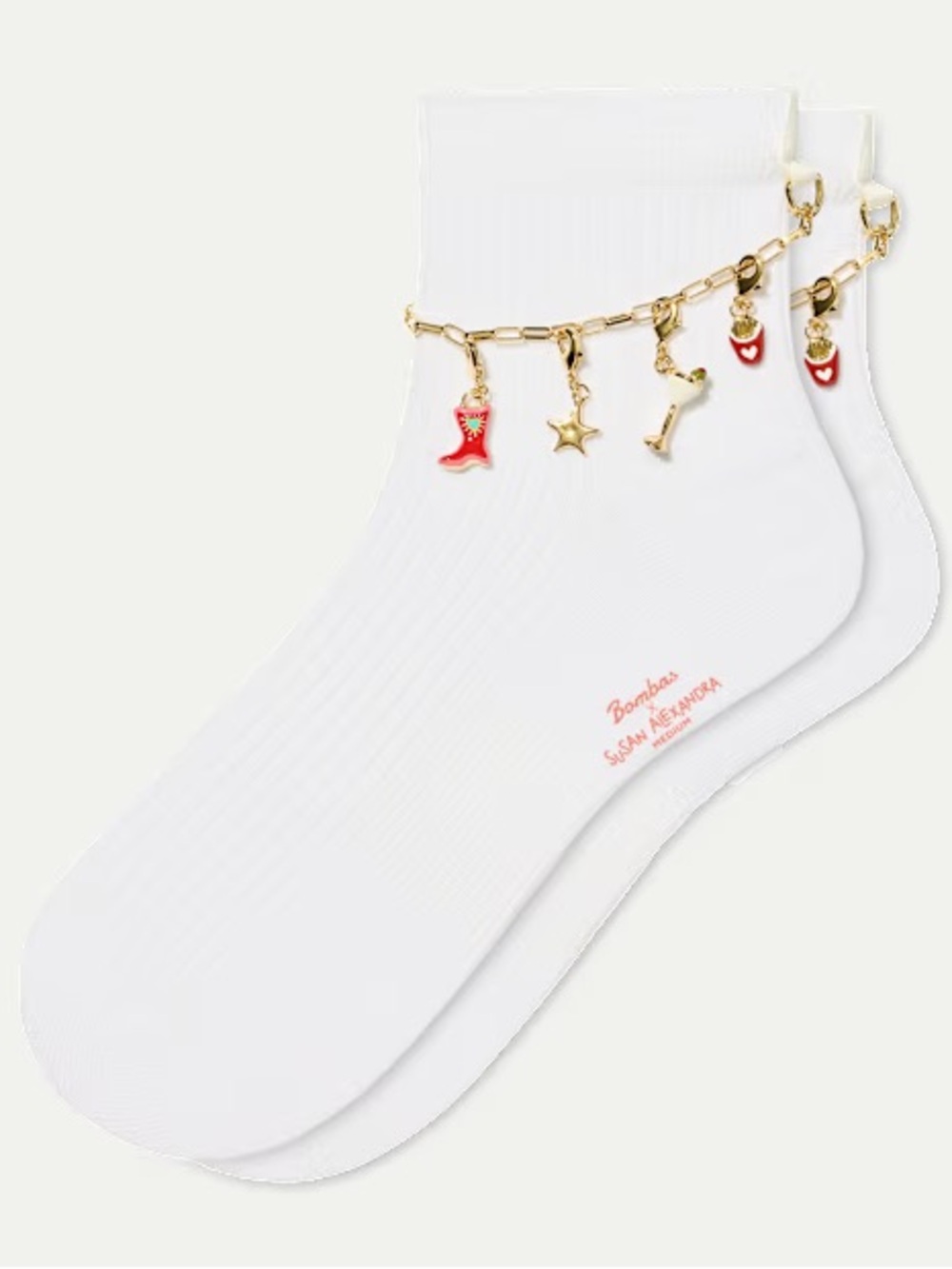 Bombas x Susan Alexandra Charms and Ankle Quarter Socks